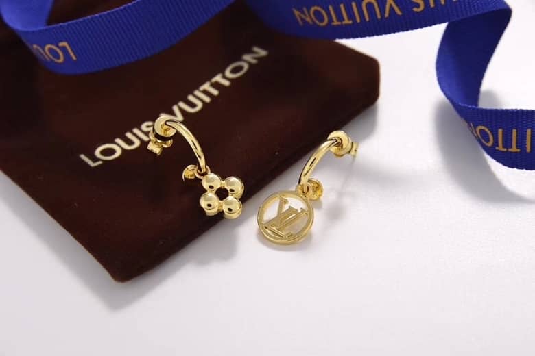 LV Hoop Earrings Dupe Logo - DEEPREPS