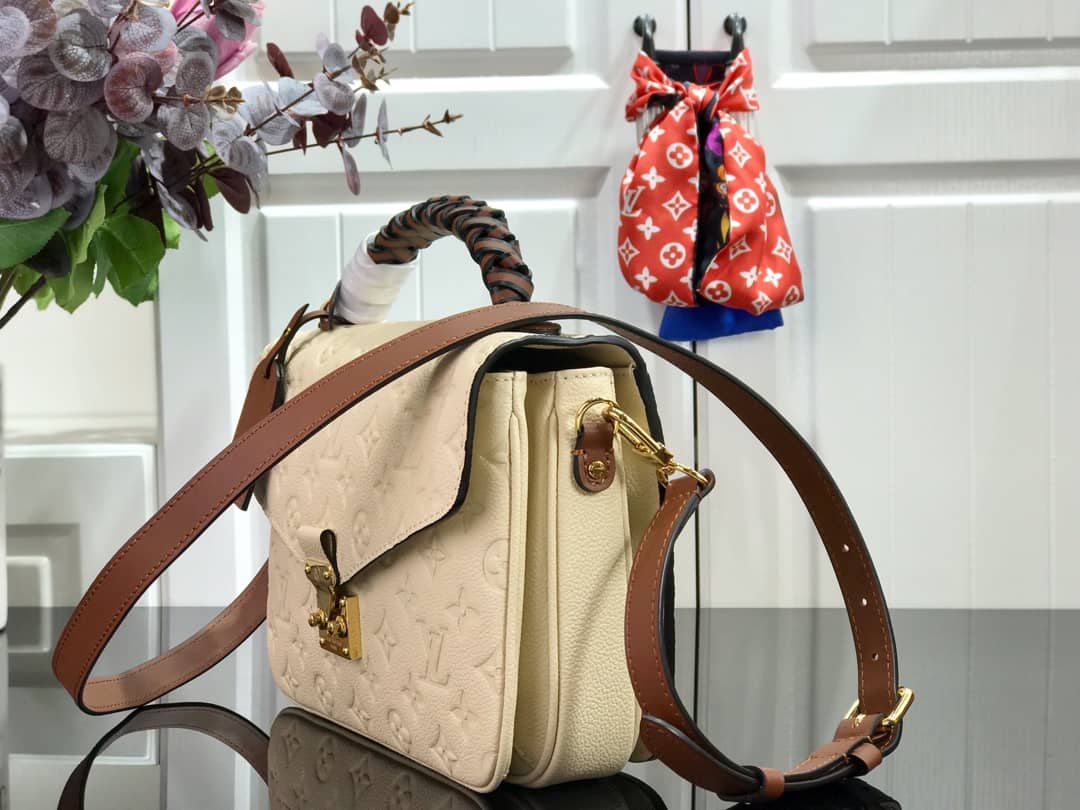 Louis Vuitton Pochette Metis Braided Monogram Empreinte Replica Beige M43942 - DEEPREPS