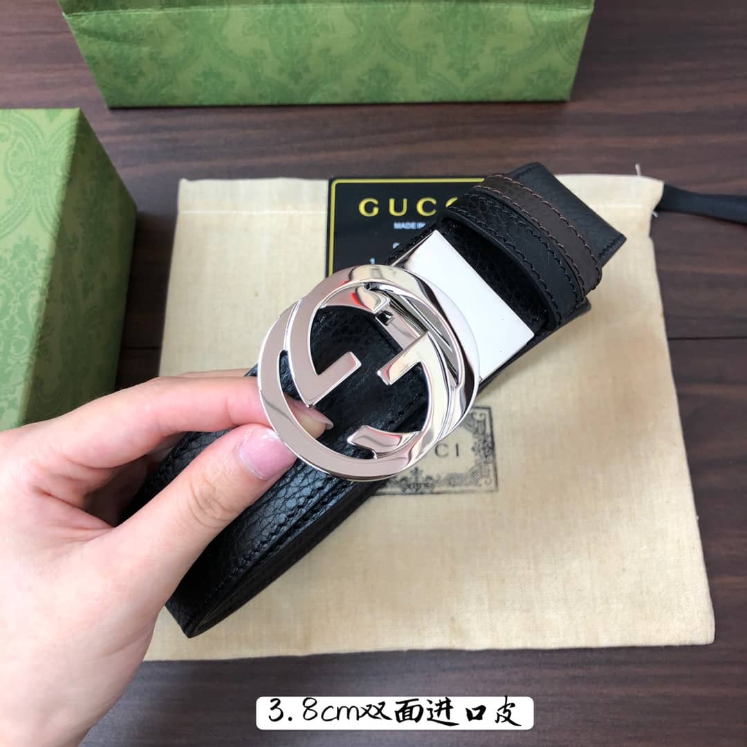 Knockoff Gucci Logo Belt 38mm - DEEPREPS
