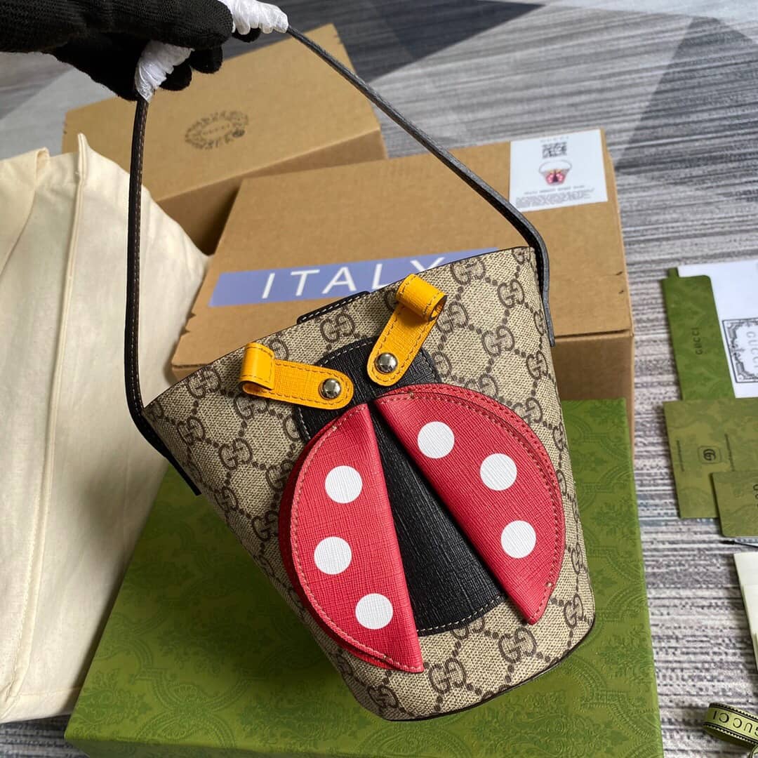 Gucci Children Ladybug Bucket Bag Replica 666277 - DEEPREPS