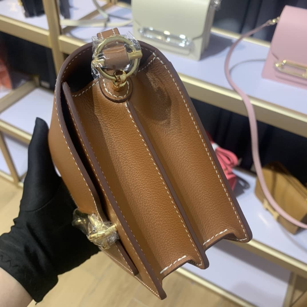 Hermes Roulis Mini Sac Evercolor Calfskin Leather Crossbody Bag - DEEPREPS