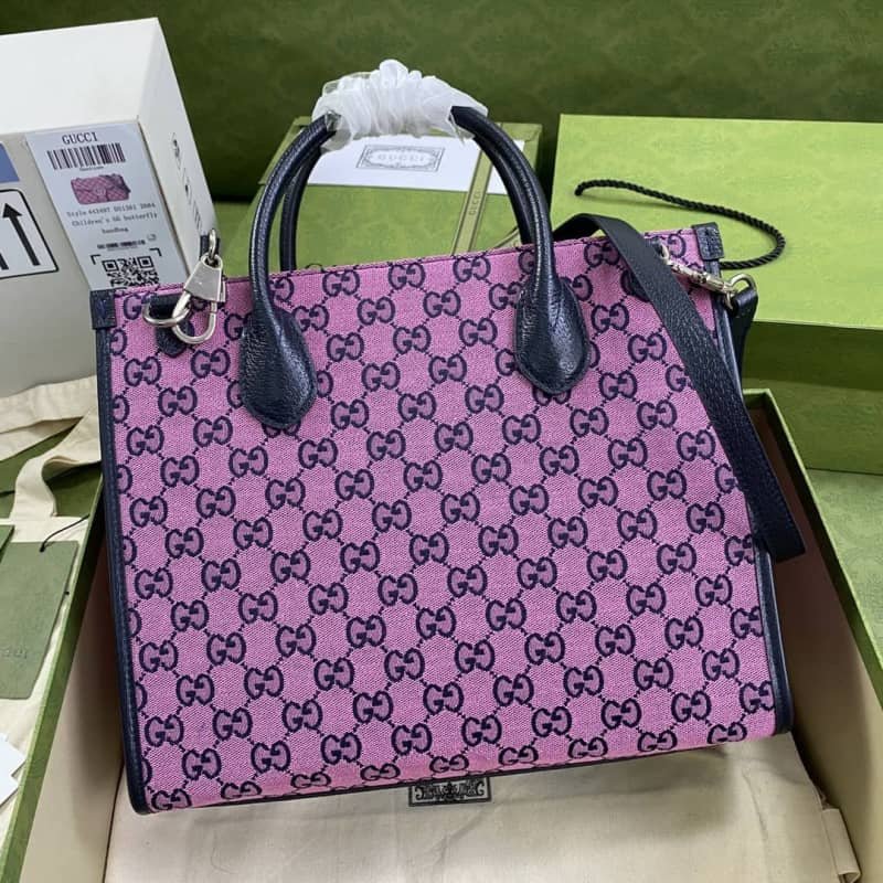Gucci Les Pommes Large Tote Replica Purple 659980 - DEEPREPS