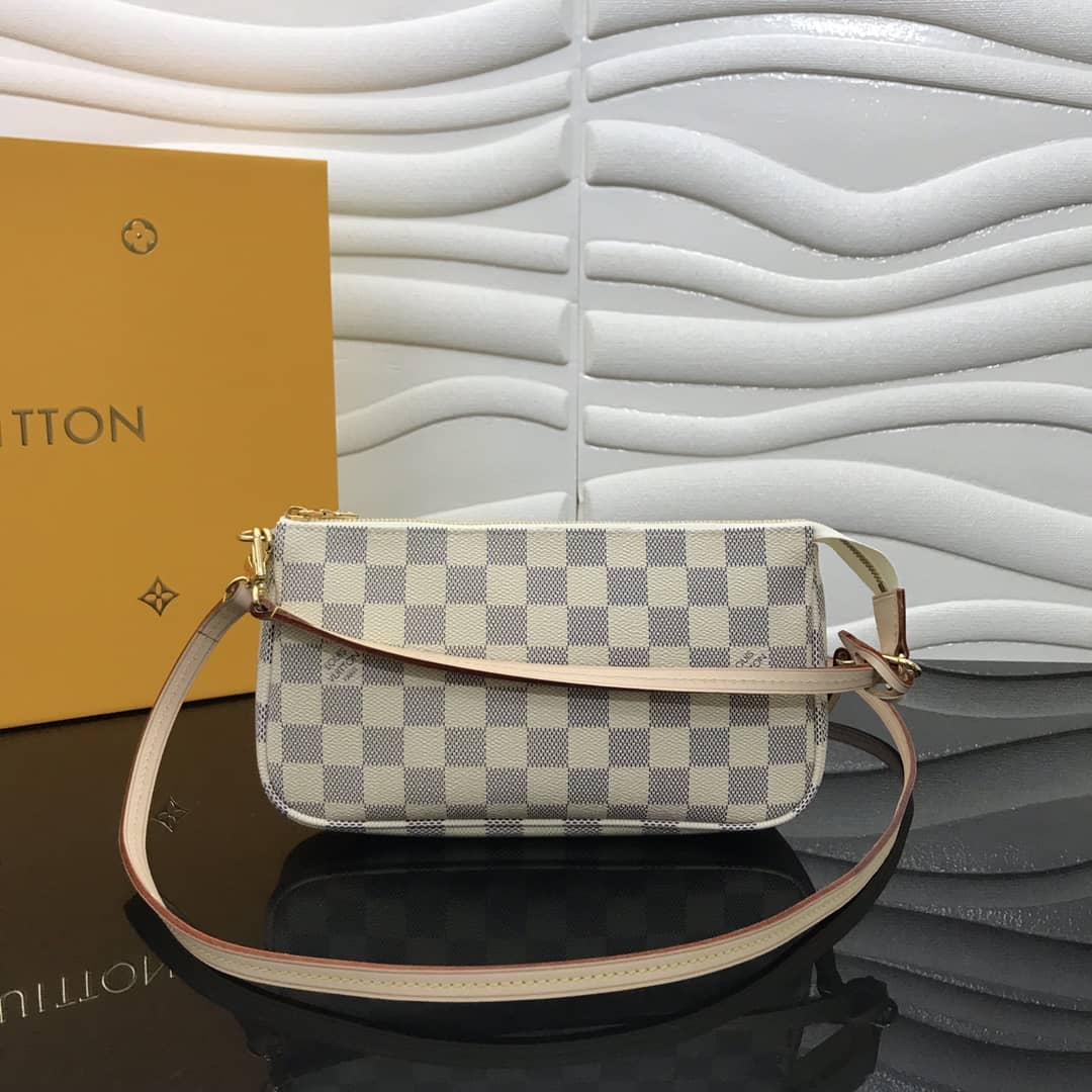 Louis Vuitton Replica Pochette Accessoires Canvas Beige M40712 - DEEPREPS