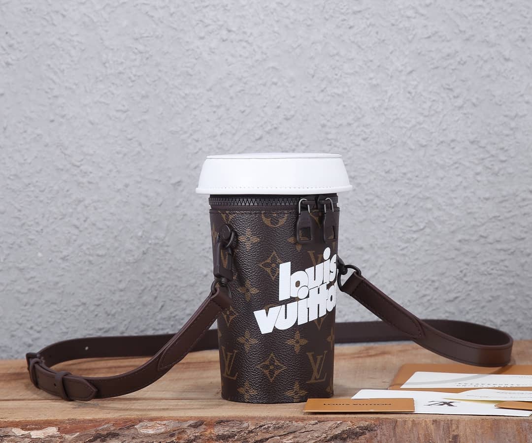 Louis Vuitton Vintage Monogram Coated Canvas Coffee Cup Replica Pouch M80812 - DEEPREPS