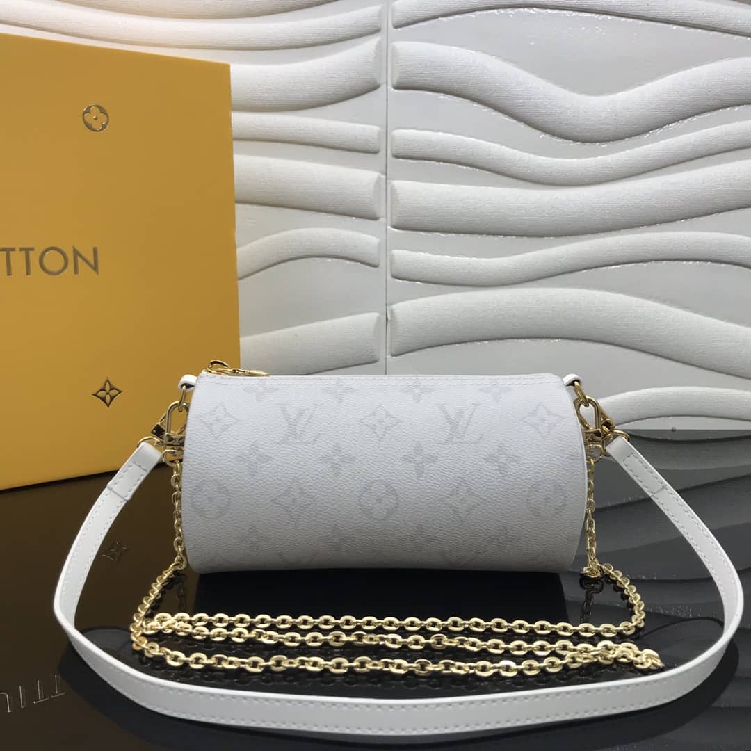 Louis Vuitton Monogram Canvas Mini Round Replica Pochette White M40713 - DEEPREPS
