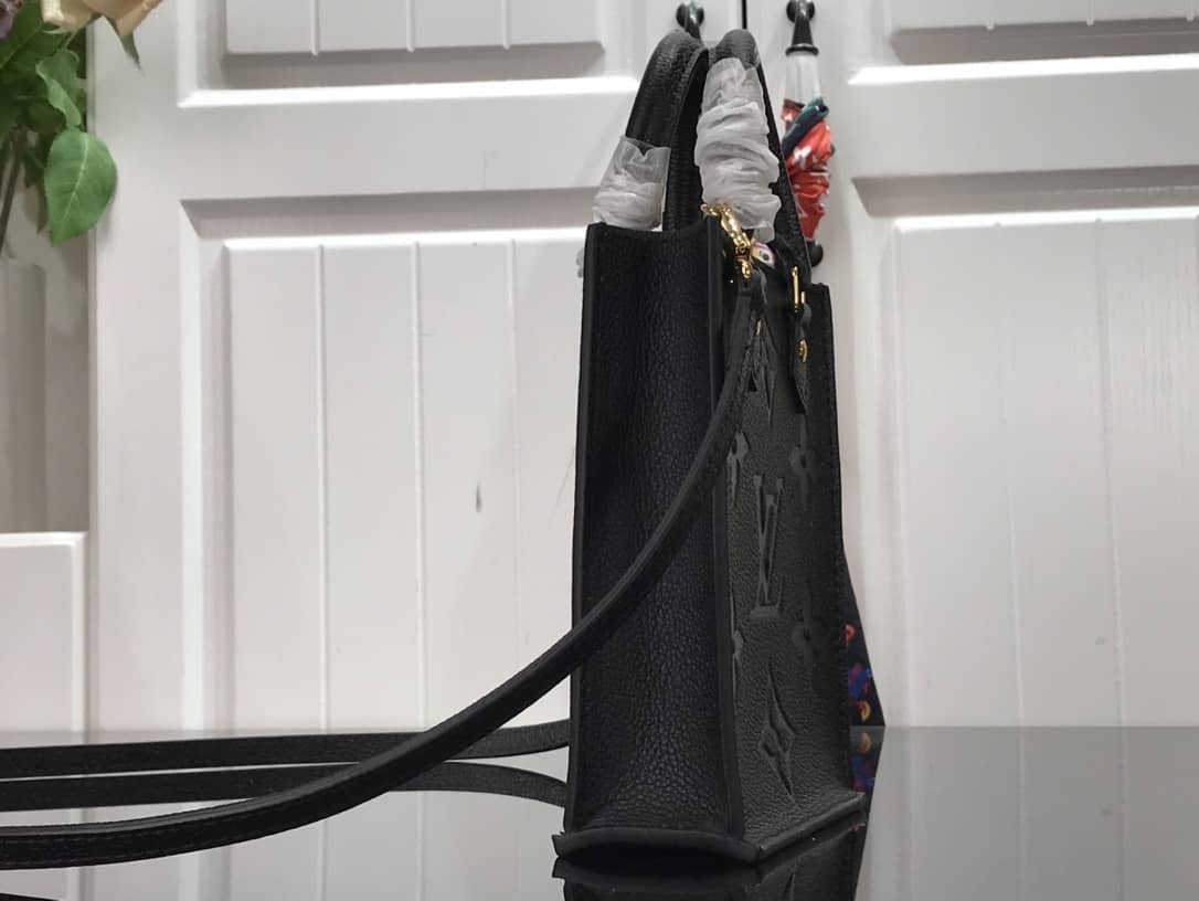 Louis Vuitton Monogram Petit Sac Plat 2Way Replica Shoulder Bag Black M69442 - DEEPREPS