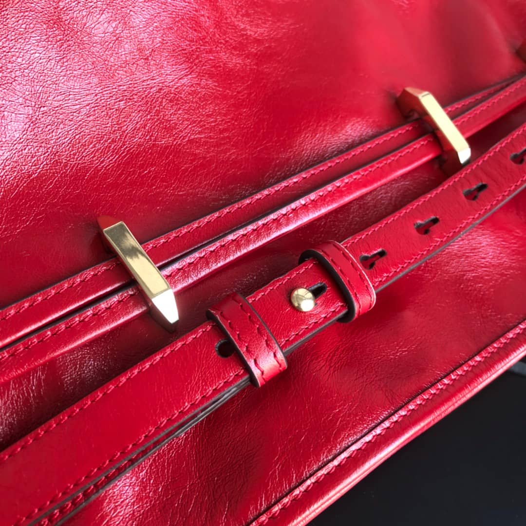 Gucci 1955 Horsebit Messenger Bag Replica Red 602089 - DEEPREPS
