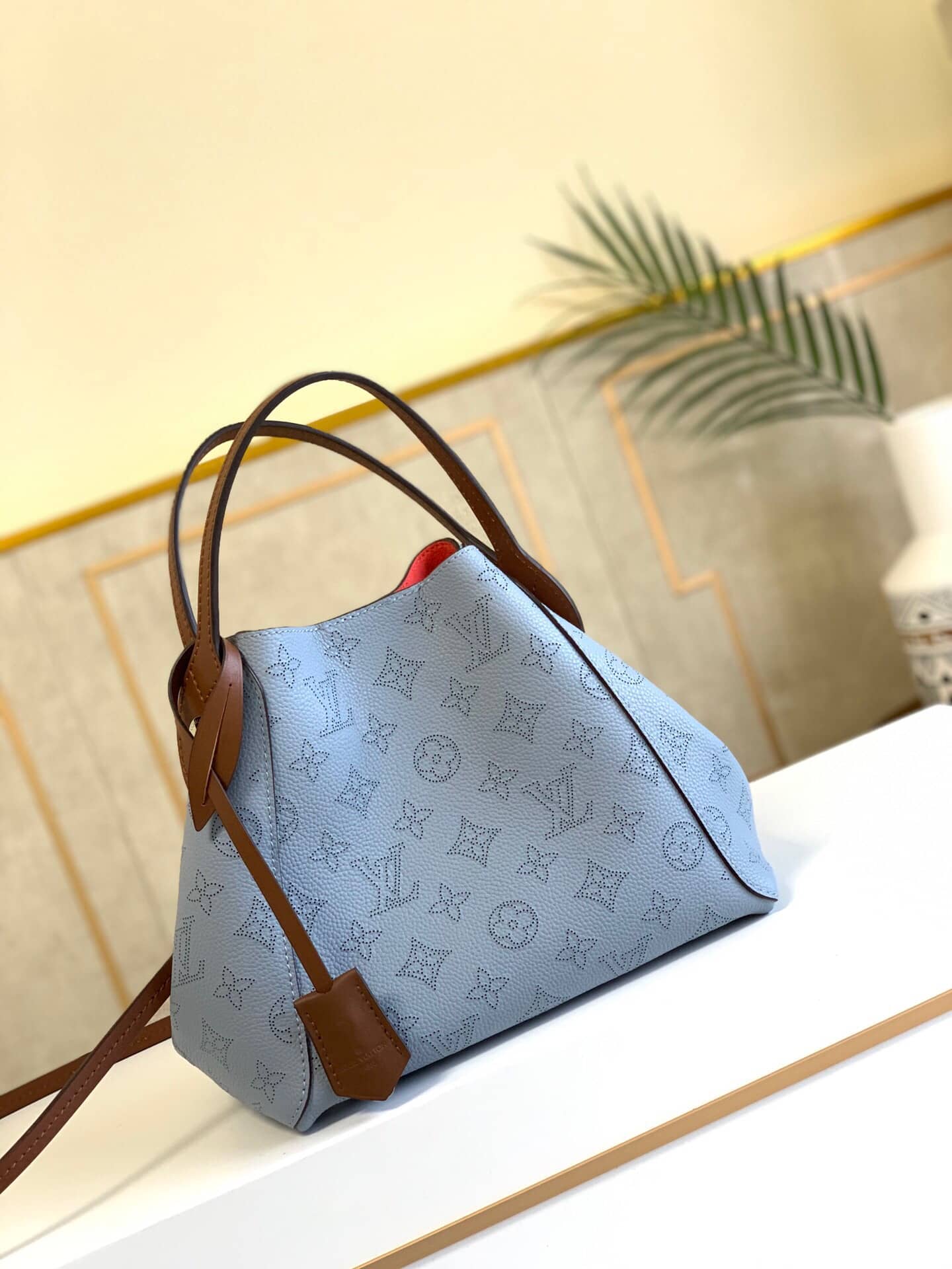 Louis Vuitton Mahina Hina PM Leather Tote Replica Blue M54353 - DEEPREPS