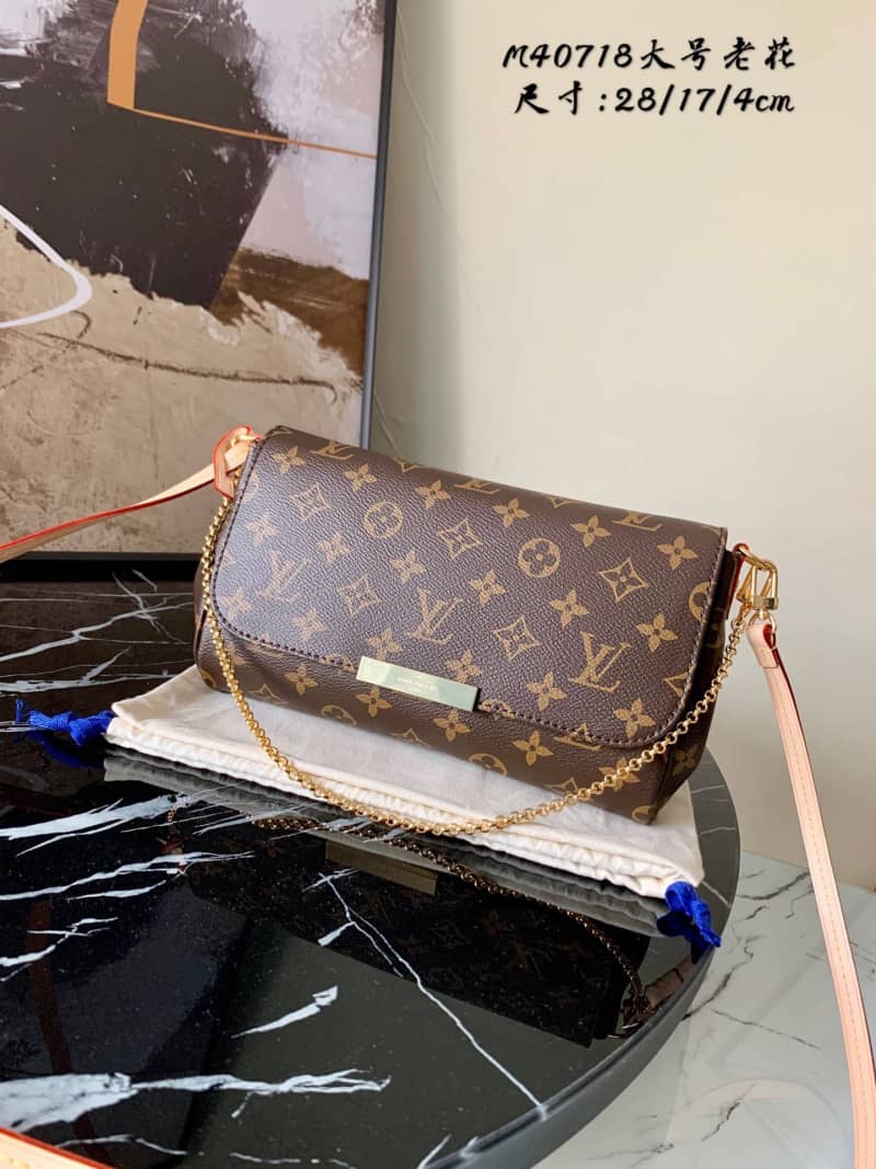 Louis Vuitton Favorite Monogram Canvas MM Replica Bag Brown M40718 - DEEPREPS
