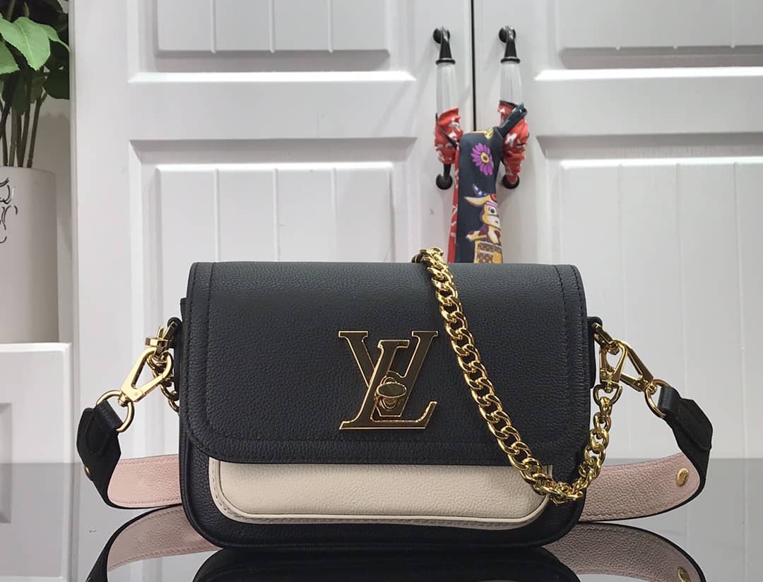 Louis Vuitton Lockme Chain PM Replica Handbag Black M57073 - DEEPREPS