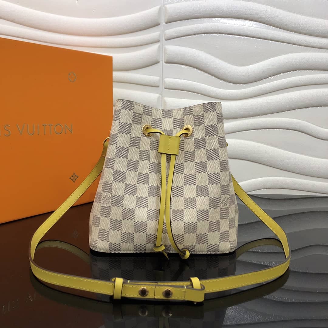 Louis Vuitton Noe Monogram Canvas Replica Bucket Bag Yellow - DEEPREPS