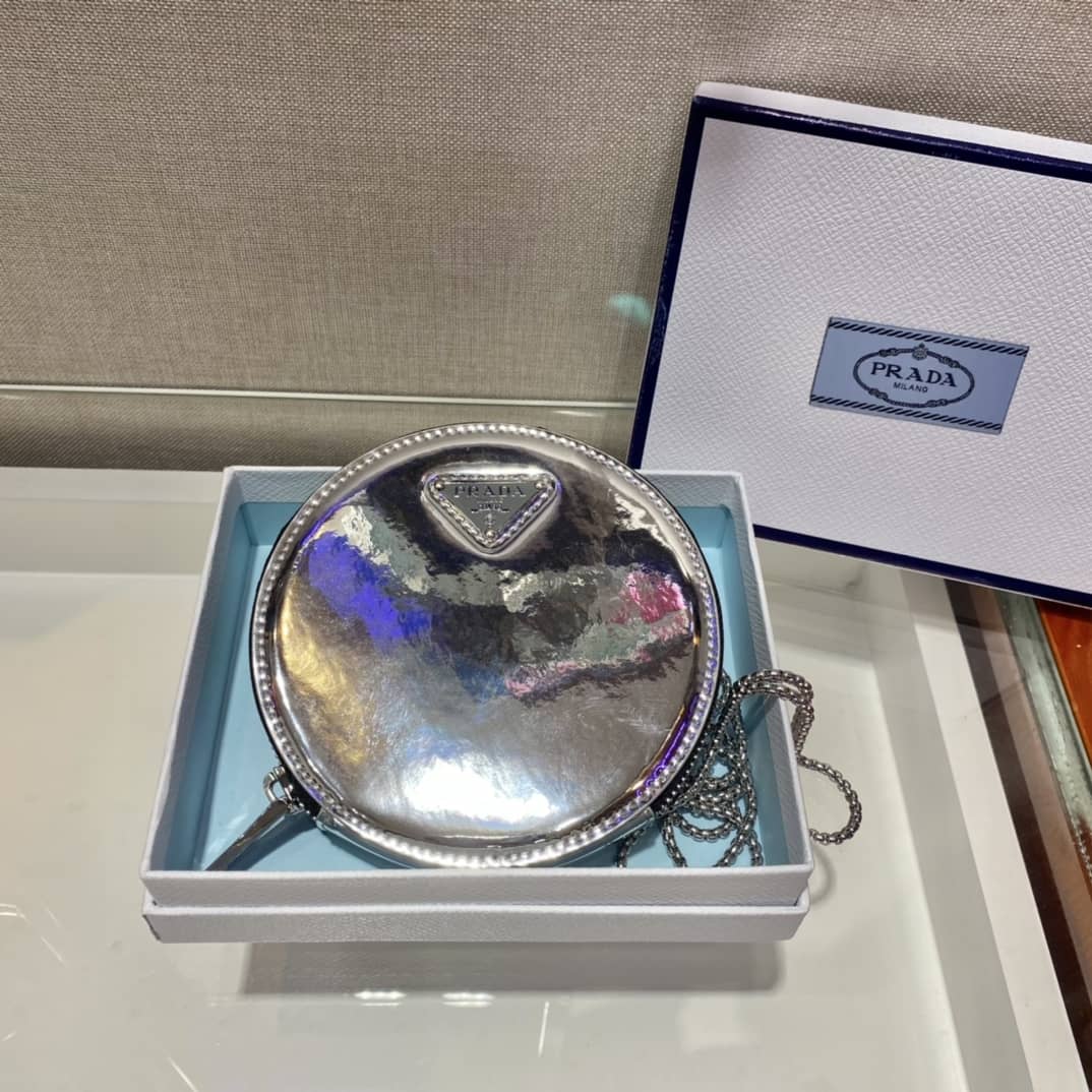 Prada Brushed Leather Mini Pouch Messenger Bag - DEEPREPS