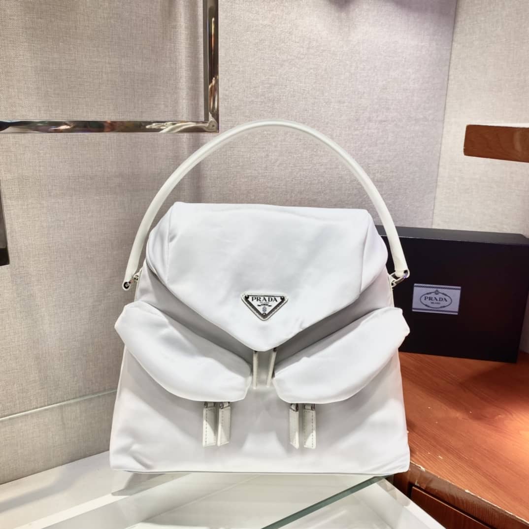 Prada Signaux Nylon Leather Replica Hobo Bag - DEEPREPS