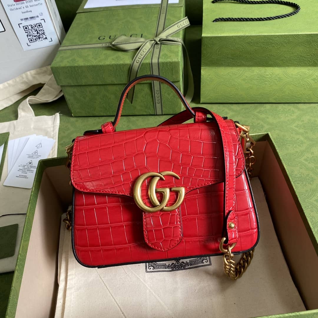 Gucci Marmont GG Mini Top Handle Bag Replica 547260 - DEEPREPS
