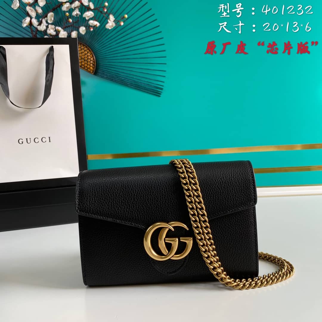 Gucci GG Marmont Shoulder Bag Chain Wallet Replica 401232 - DEEPREPS