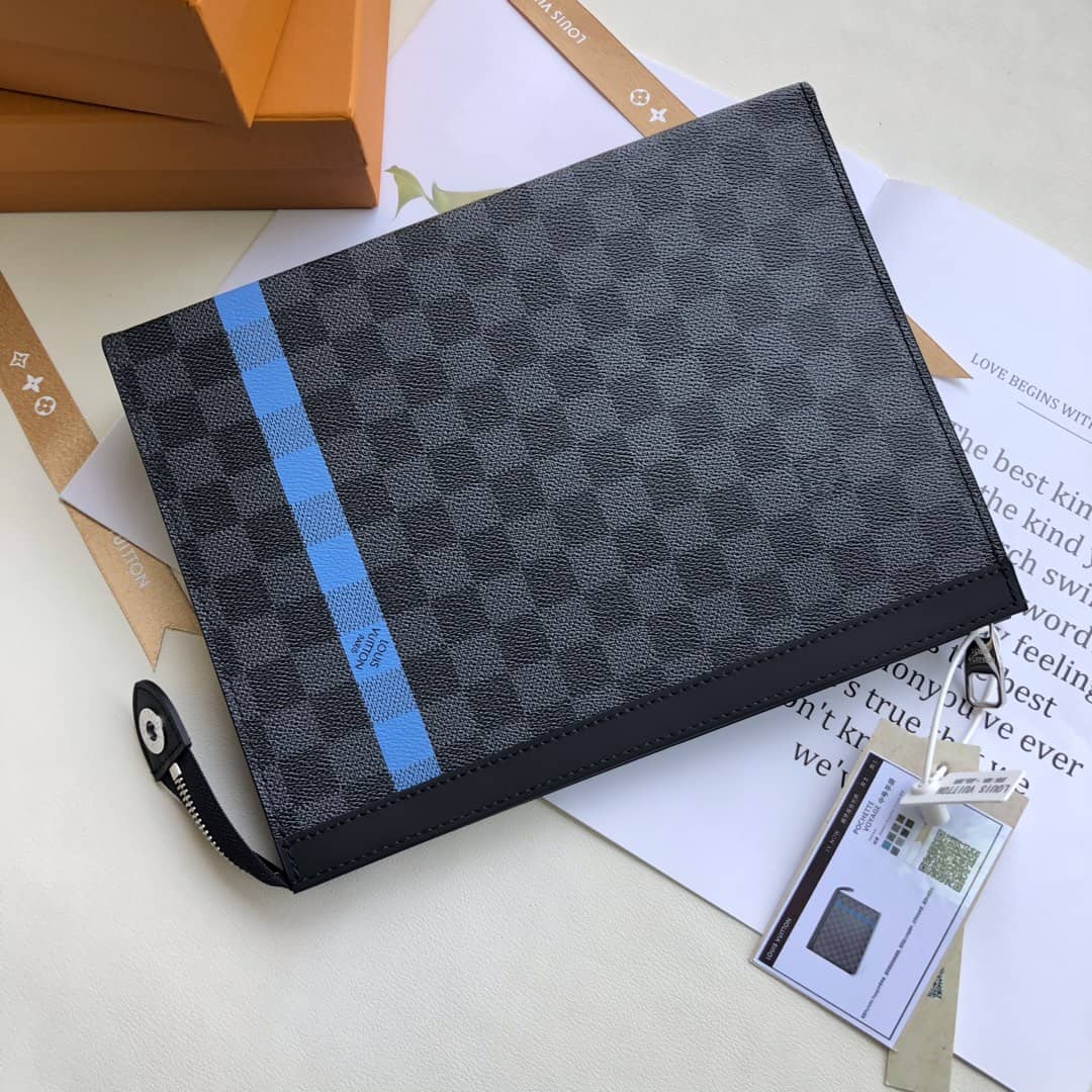 Louis Vuitton Pochette Voyage MM Eclipse Fragment Replica Clutch N64444 - DEEPREPS