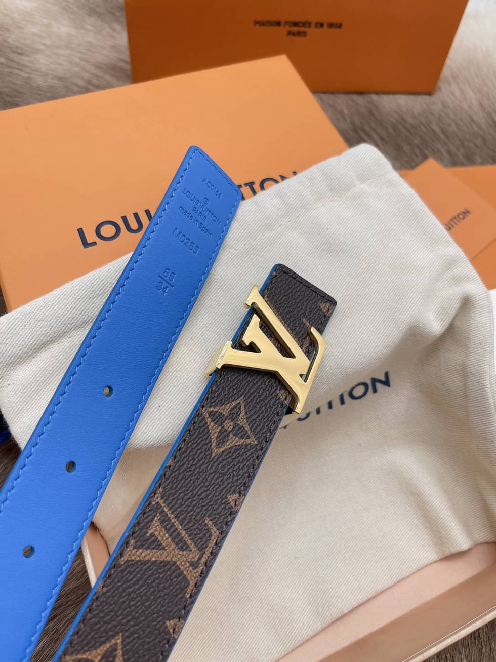 Fake Louis Vuitton Logo Belt 30mm - DEEPREPS