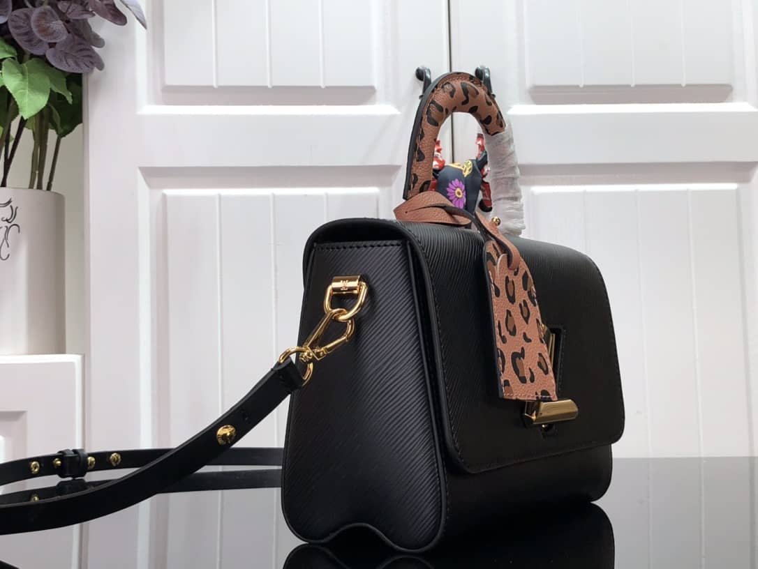 Louis Vuitton Twist MM Epi Grained Leather Replica Bag Black M58689 - DEEPREPS
