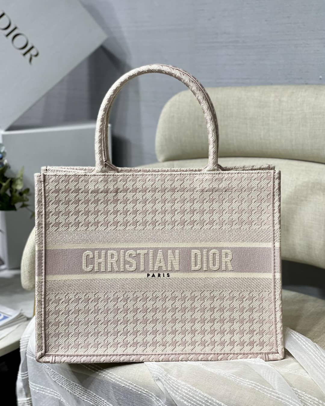 Christian Dior Tote Bag Dupe CD Book Embroidery - DEEPREPS