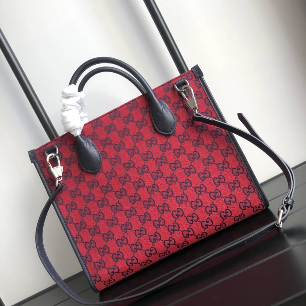 Gucci Canvas GG Supreme Small Tote Replica Red 659983 - DEEPREPS