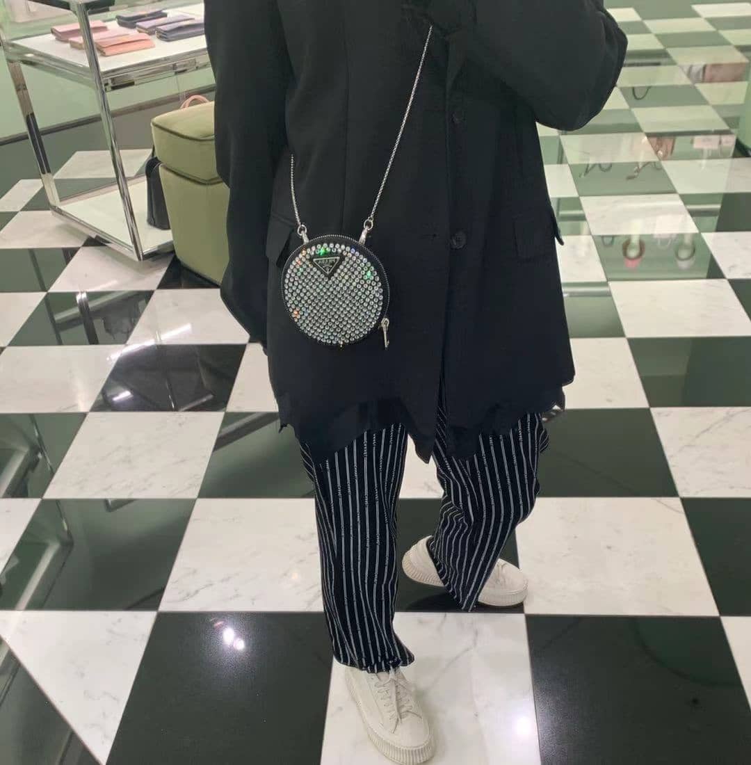 Prada Brushed Leather Mini Pouch Messenger Bag - DEEPREPS