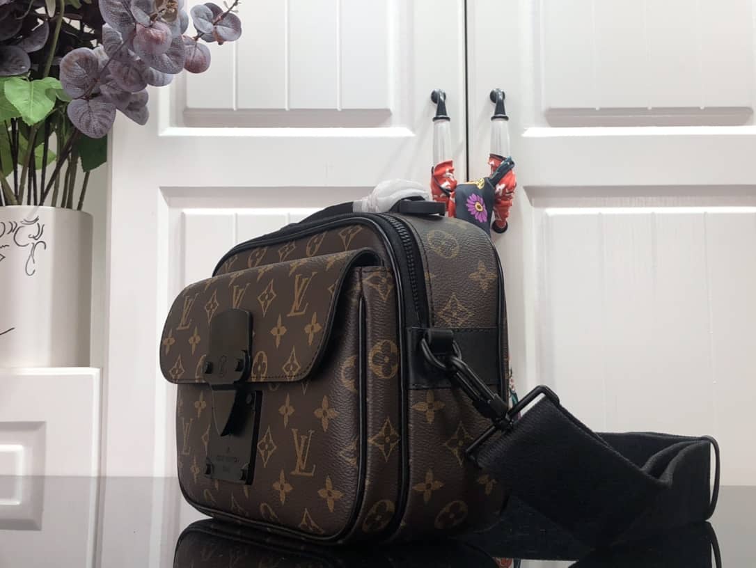 Louis Vuitton Monogram Macassar S Lock Messenger Bag Replica M45863 - DEEPREPS