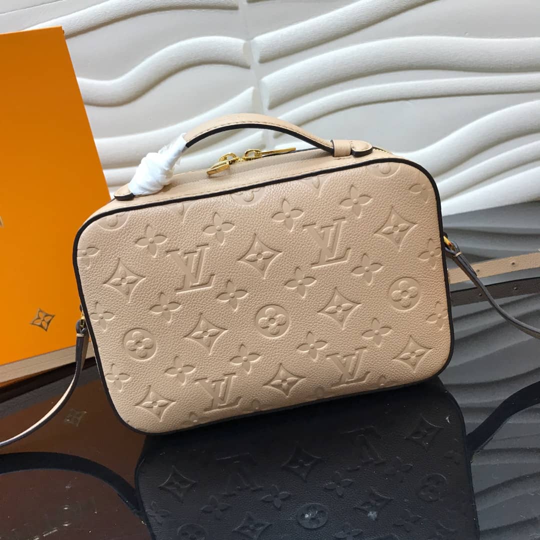 Louis Vuitton Monogram Empreinte Saintonge Replica Bag Beige M44606 - DEEPREPS
