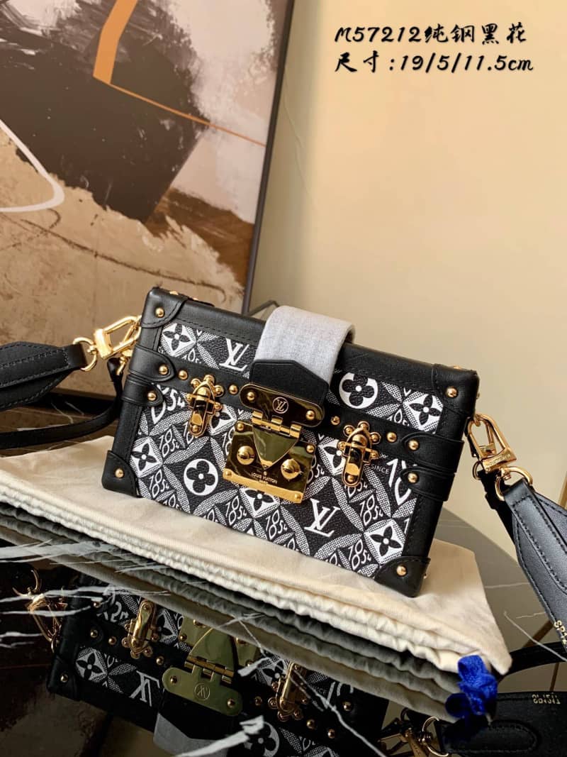 Louis Vuitton Since 1854 Petite Malle Replica Bag Black M57212 - DEEPREPS