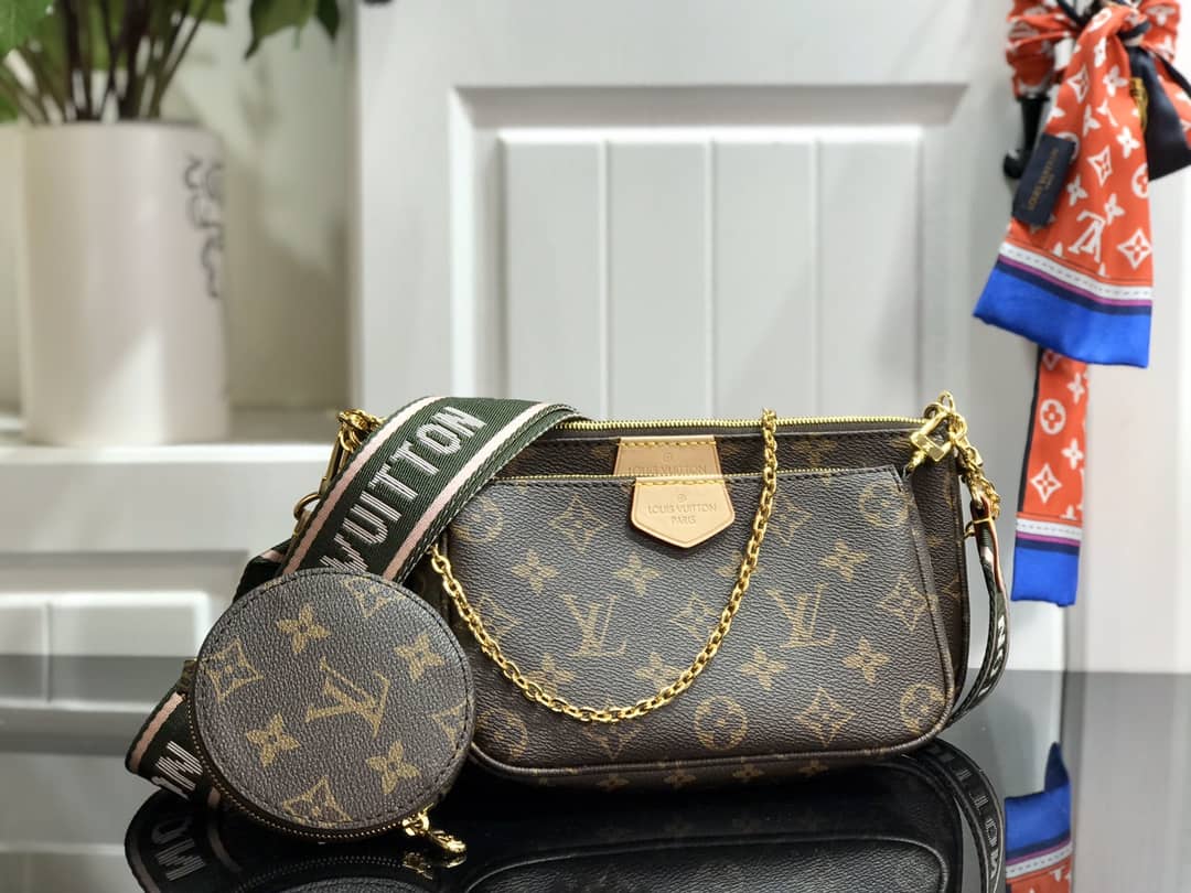 Louis Vuitton Monogram Canvas Multi Pochette Replica Green M44823 - DEEPREPS
