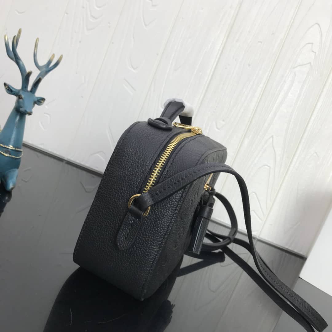 Louis Vuitton Saintonge Monogram Empreinte Replica Bag Black M44593 - DEEPREPS