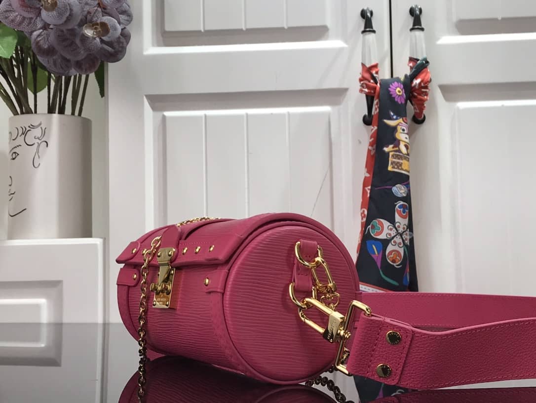 Louis Vuitton Papillon Trunk Monogram Chain Replica Crossbody Bag Pink M57836 - DEEPREPS