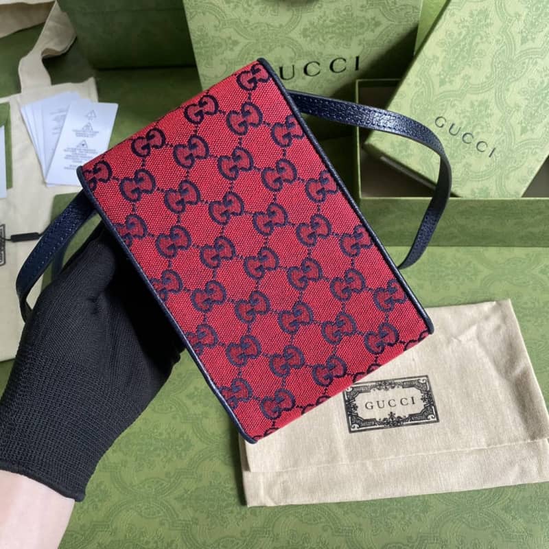Gucci GG Multicolor Mini Bag Replica Red 657582 - DEEPREPS