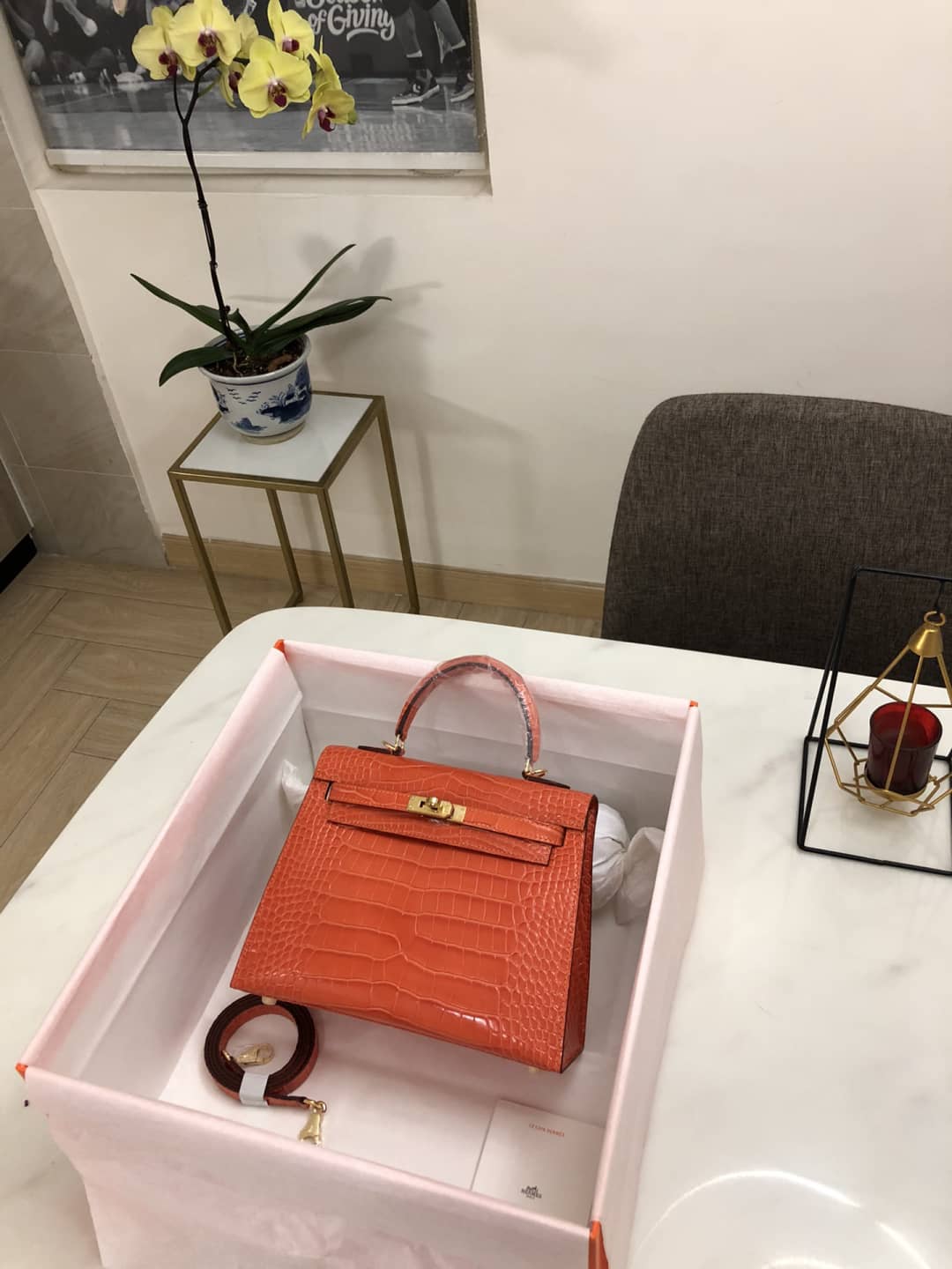 Hermes Kelly Dupe 25CM Crocodile Shiny Replica Bag - DEEPREPS