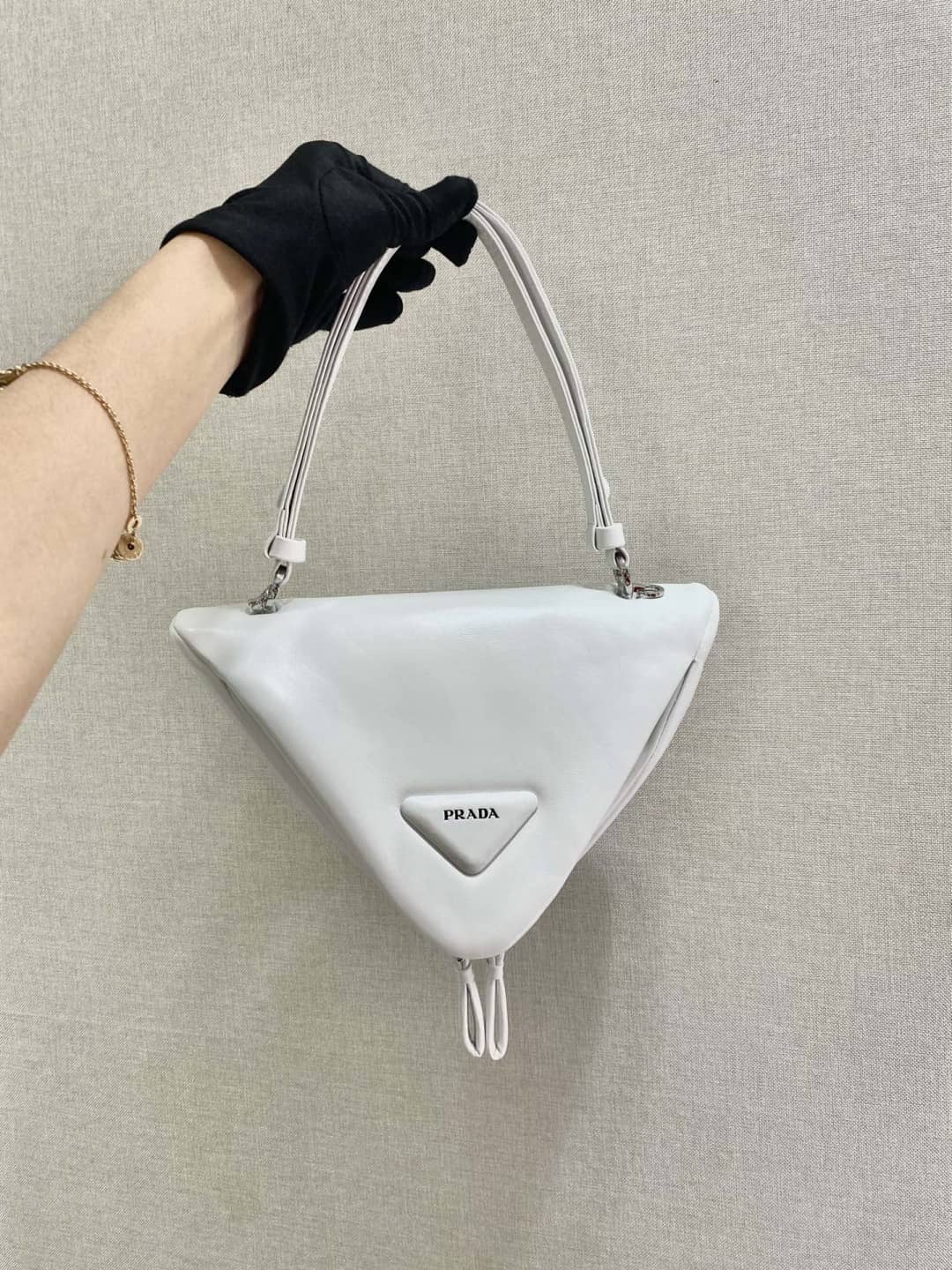 Prada Leather Triangle Replica Shoulder Bag - DEEPREPS