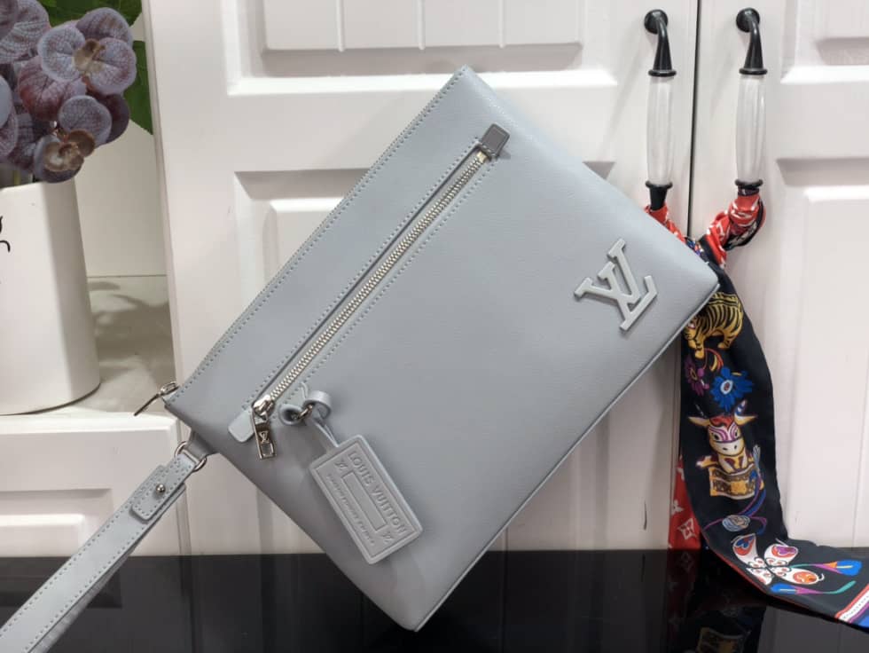 Louis Vuitton Aerogram Pochette Gray M69836 Replica - DEEPREPS