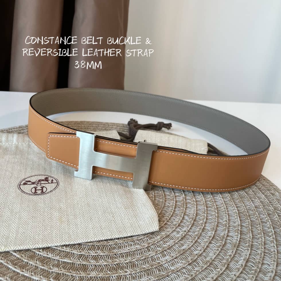 7 Star Hermes Leather Belt 38mm - DEEPREPS