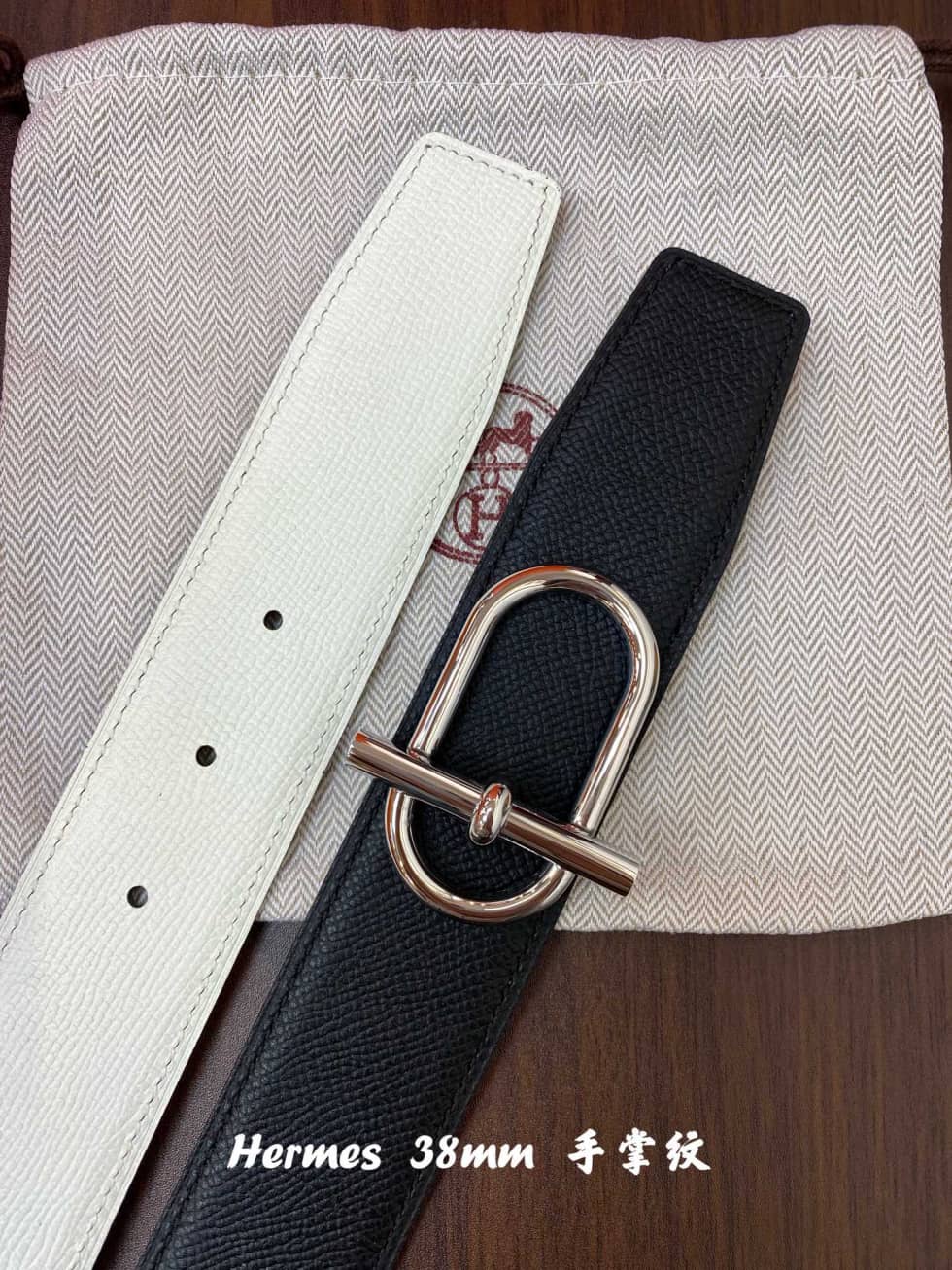 7 Star Hermes Leather Belt 38mm - DEEPREPS