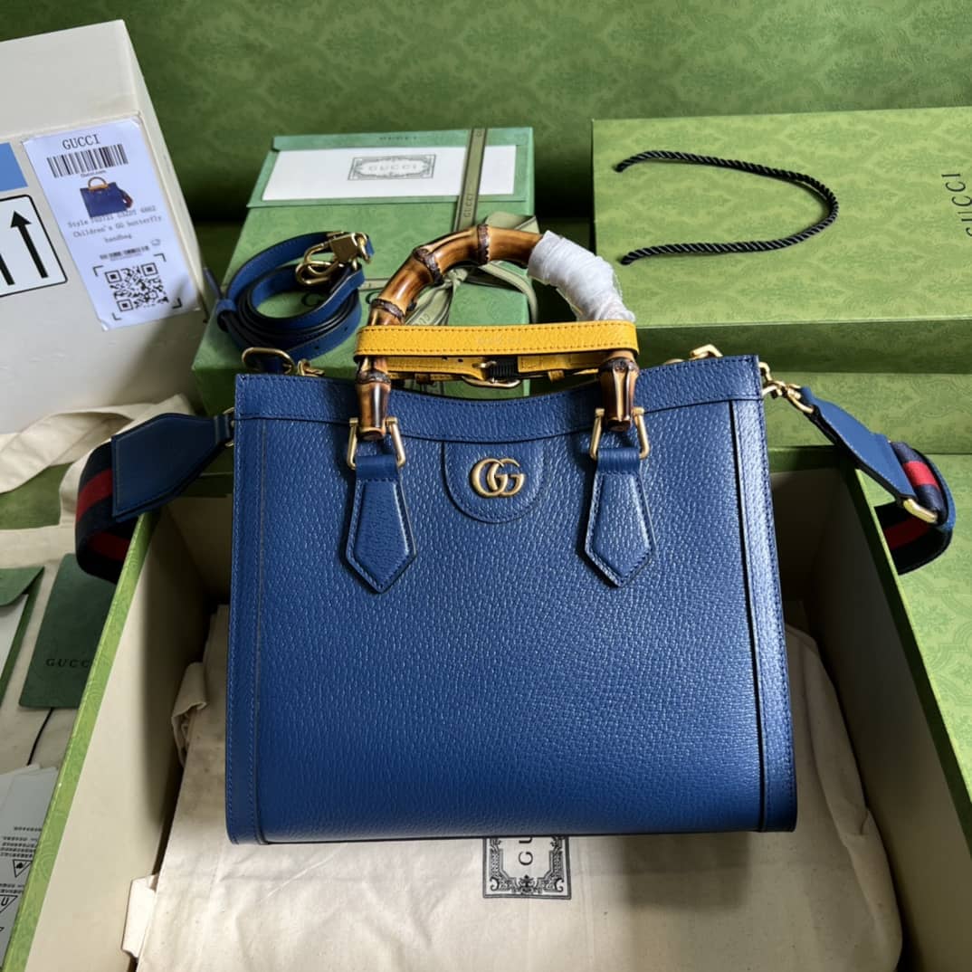 Gucci Diana Small Tote Blue 702721 Replica Bag - DEEPREPS
