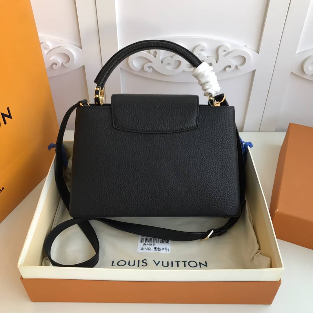 Louis Vuitton Capucines MM Bag Black Replica M48864 - DEEPREPS