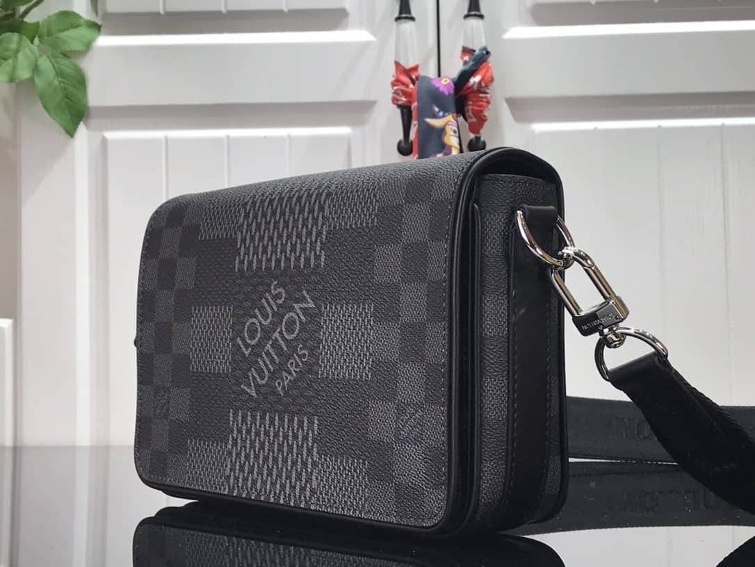 Louis Vuitton Studio Damier Messenger Bag Replica Black N50013 - DEEPREPS