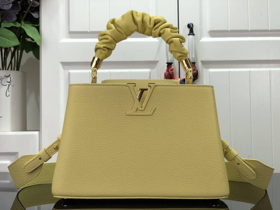 Louis Vuitton Capucines BB Taurillon Leather Bubble Yellow M58694 Replica Shoulder Bag - DEEPREPS