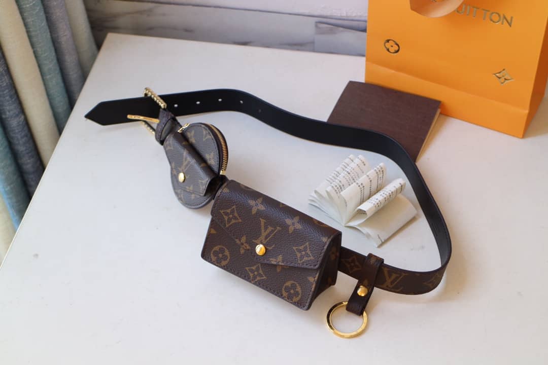 Louis Vuitton Monogram Canvas Daily Multi Replica Pochette 30mm Belt Brown M0236U - DEEPREPS