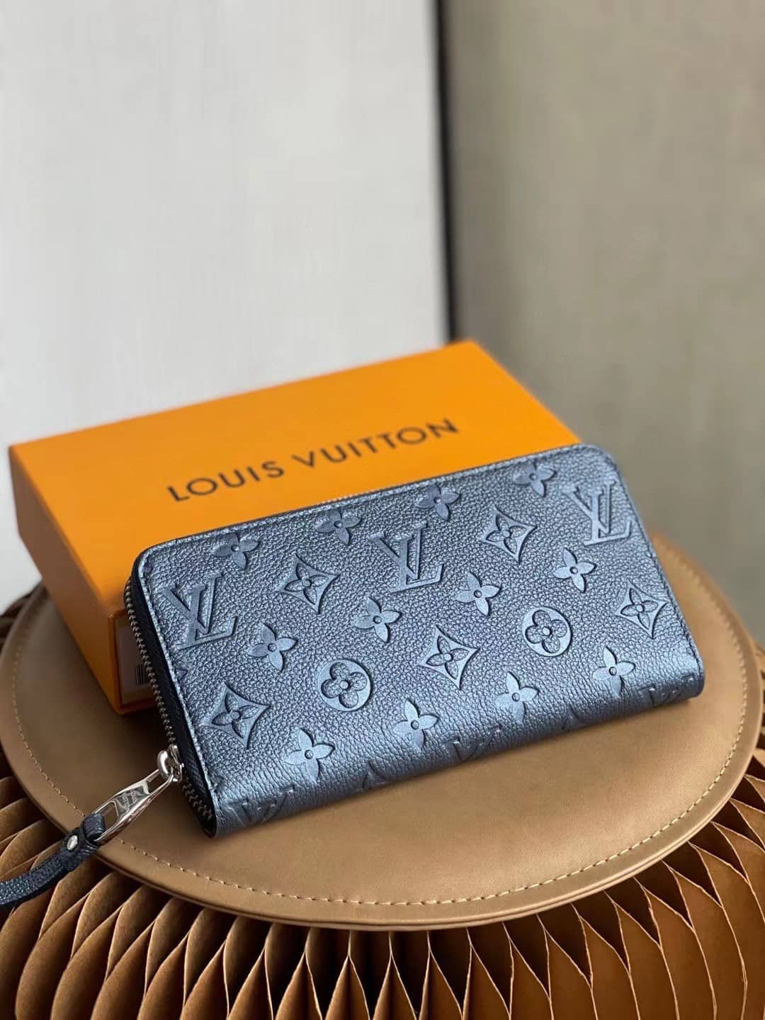 Louis Vuitton Long Wallet Zippy Empreinte Navy Blue M80958 Replica Wallet - DEEPREPS