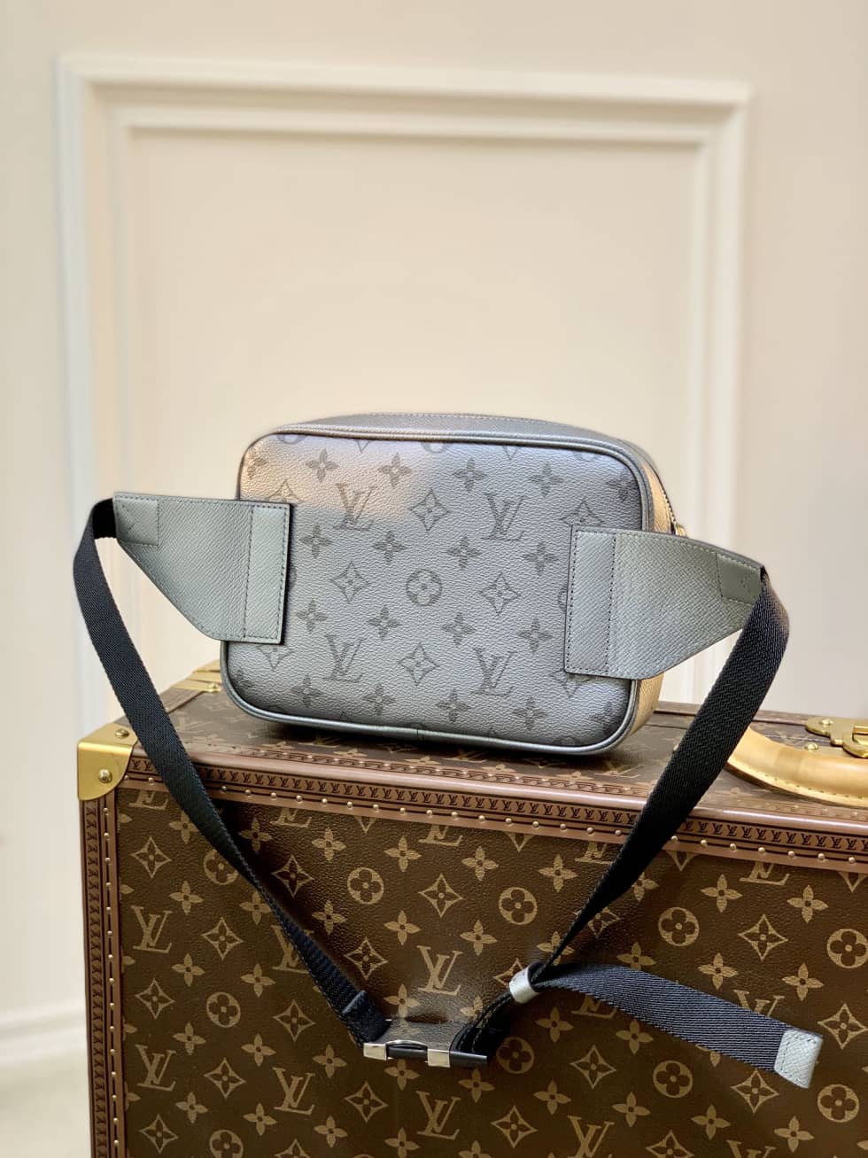 LV Bum Bag Dupe Outdoor Bumbag Monogram Eclipse Taiga Black M30245 - DEEPREPS