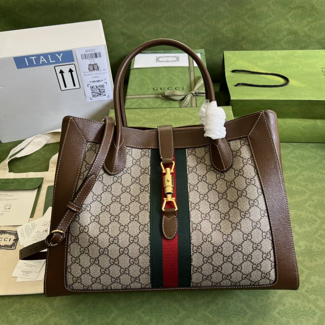 Gucci Jackie 1961 Large Tote Bag Canvas 649015 Replica - DEEPREPS