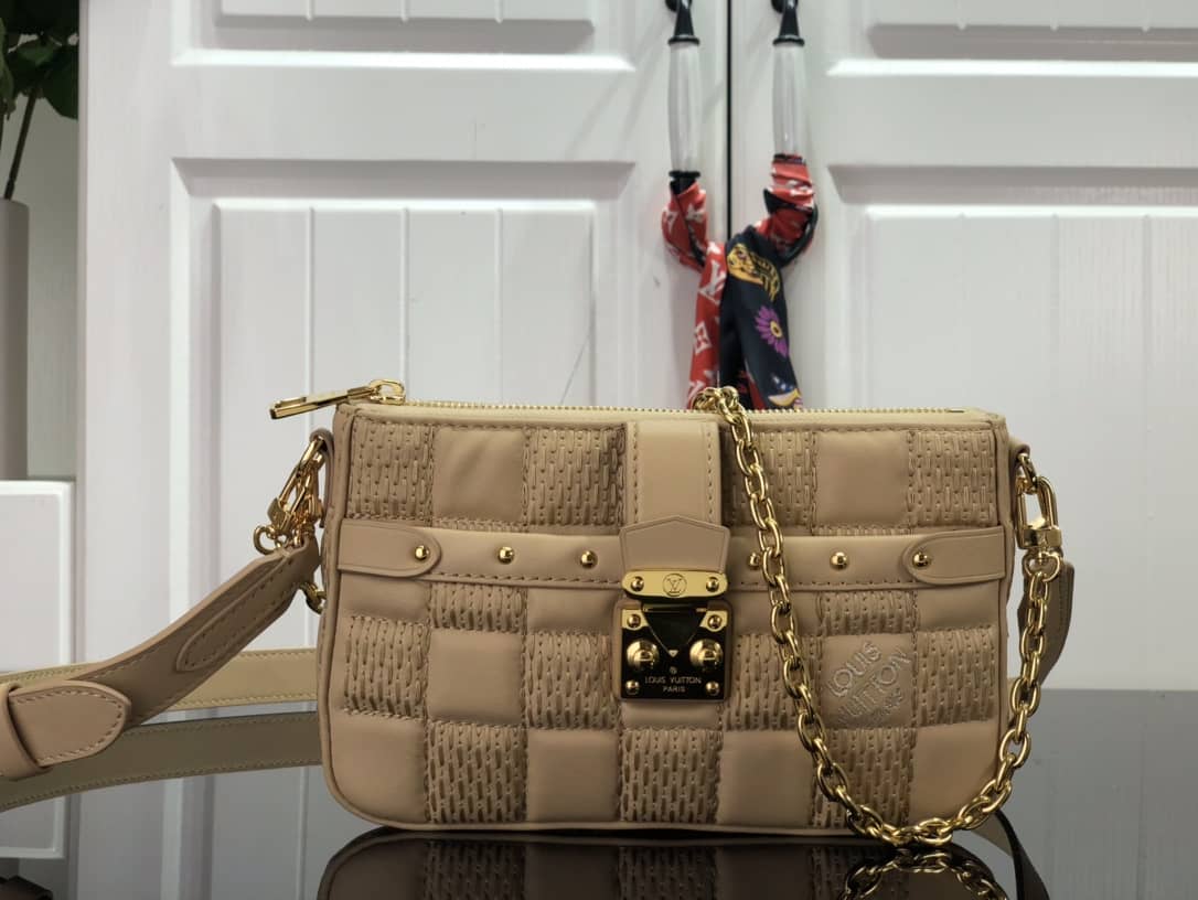 Louis Vuitton Pochette Troca Replica Shoulder Bag Beige M59046 - DEEPREPS