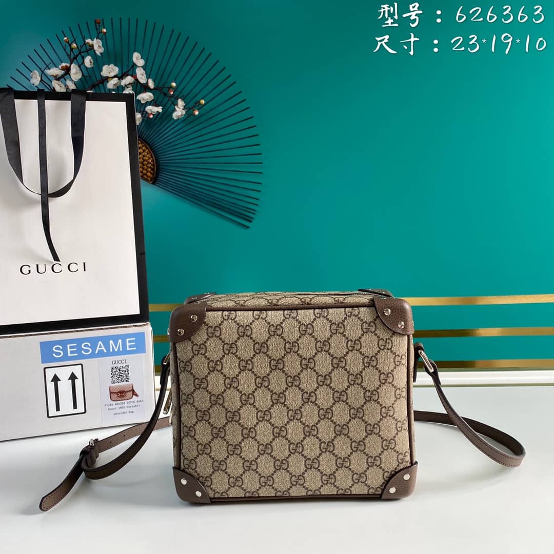Gucci Supreme GG Leather Square Shoulder Bag Replica 626363 - DEEPREPS