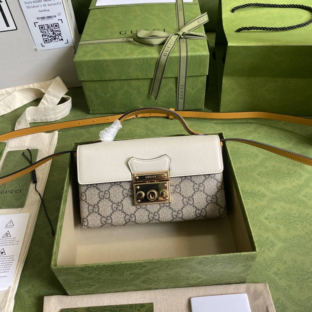 Gucci Padlock GG Supreme Canvas Top Handle Mini Bag Replica 652683 - DEEPREPS