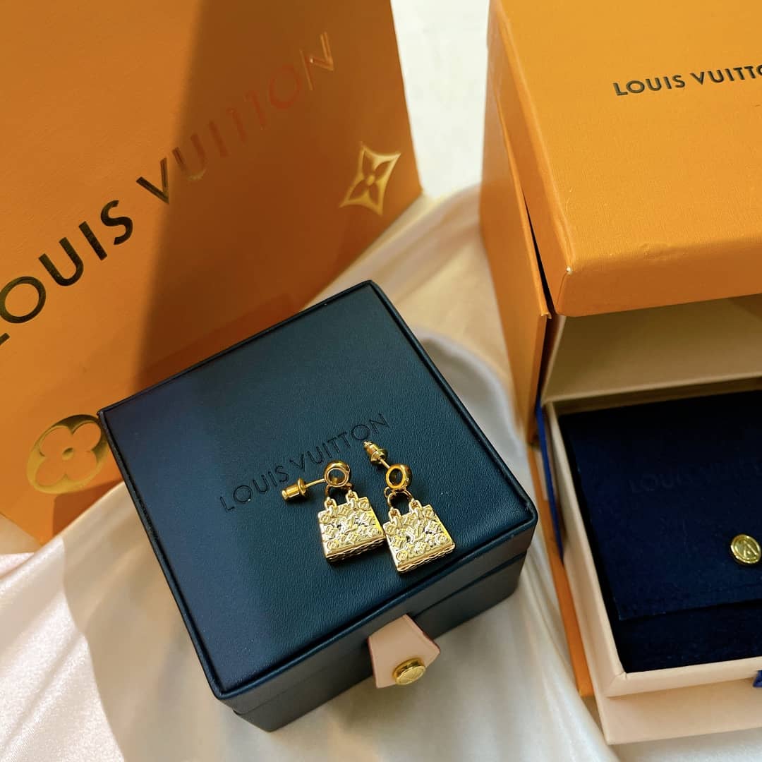 LV Hoop Earrings Dupe Logo AAA+ - DEEPREPS