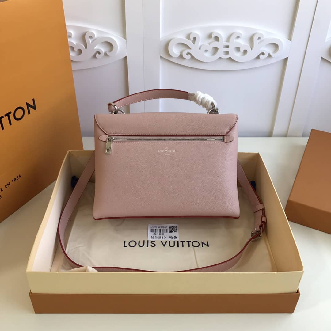 Louis Vuitton MyLockMe 2way Leather Grain Replica Satchel Pink M54849 - DEEPREPS